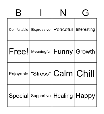 M3S Bingo Card
