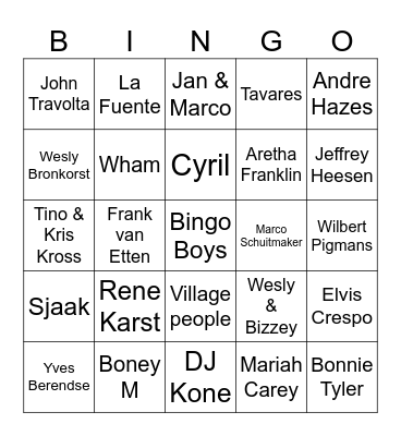 Gooise Vrouwen Bingo Card