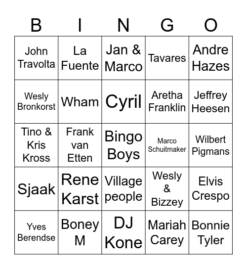 Gooise Vrouwen Bingo Card