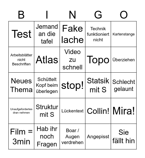 Richter Bingo Card