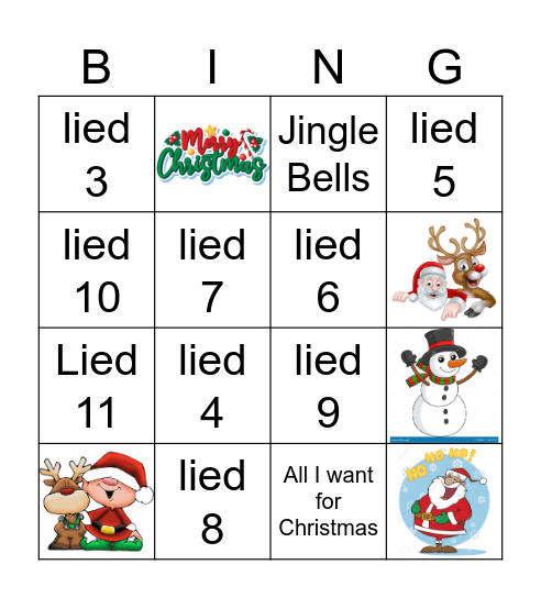 Christmas Swingo Bingo Card