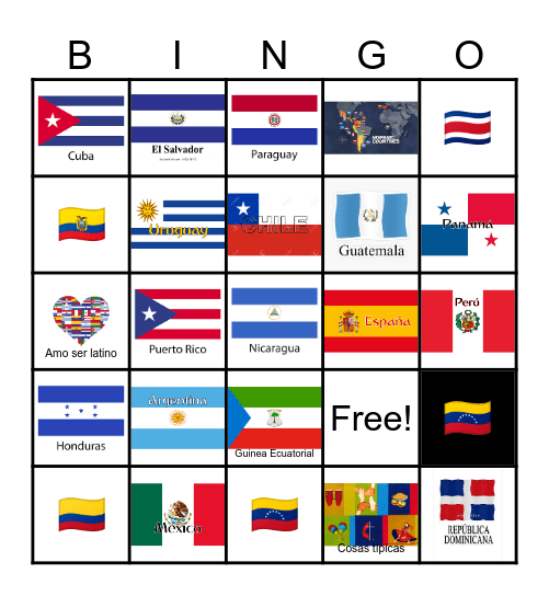 Mes de la Herencia Hispana Bingo Card