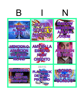 SONIC 3 BINGO Card