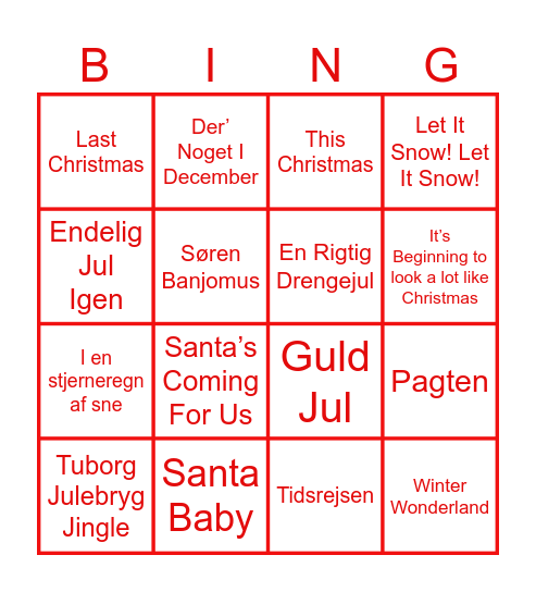 JULESANGE BINGO Card