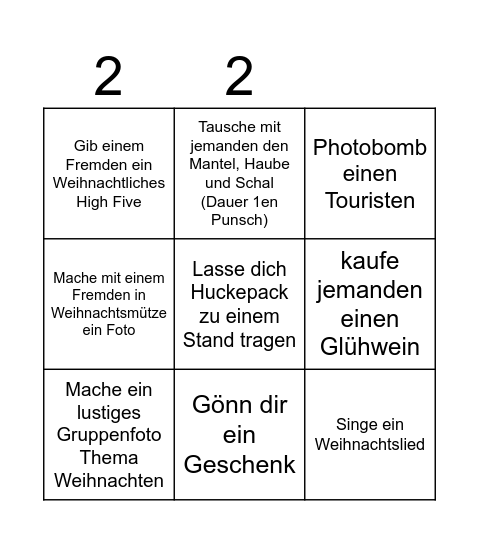 Christmas Bingo Card