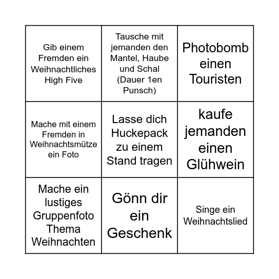 Christmas Bingo Card