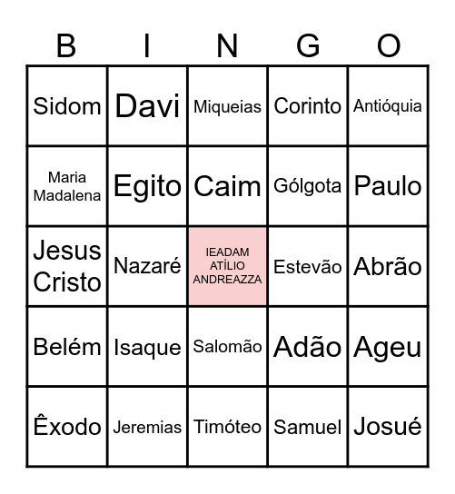 Oh! quão bom e quão suave é que os irmãos vivam em união (Sl.133:1) Bingo Card