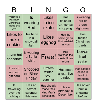 Mugs + Muffins Jingle Mingle Bingo Card