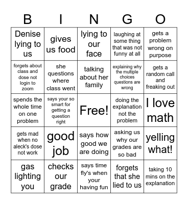 things Ms Frankel says/does Bingo Card