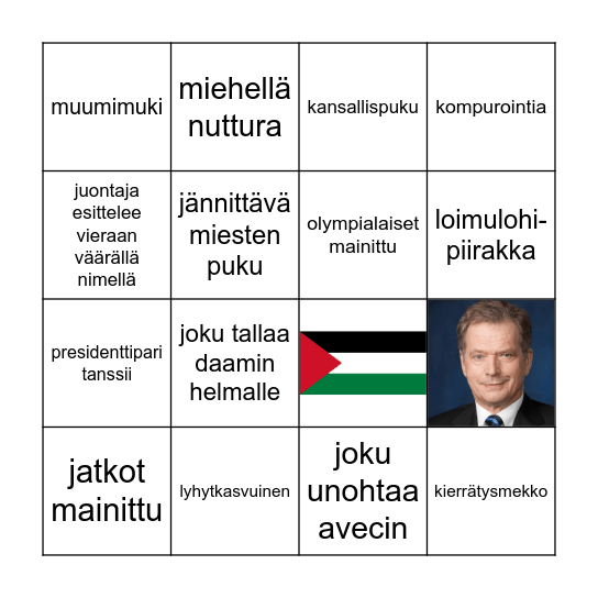 Linnanjuhlabingo 2024 Bingo Card