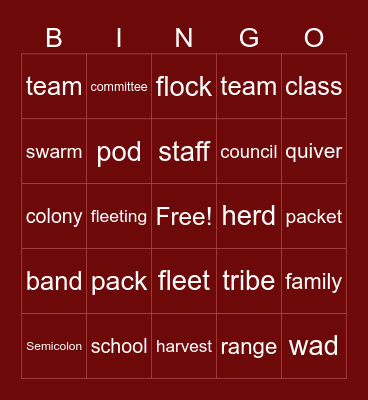 Week 3 bingo Card