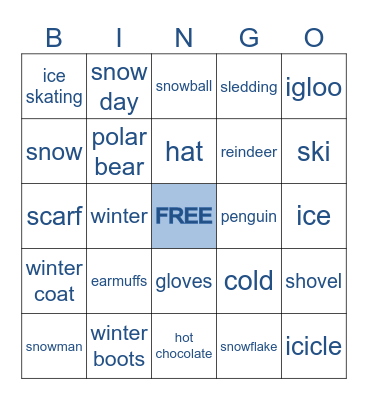 Winter Bingo Card