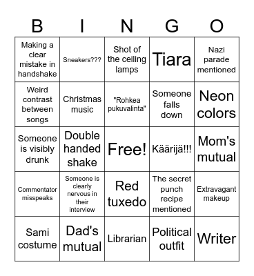 Linnan juhlat Bingo Card