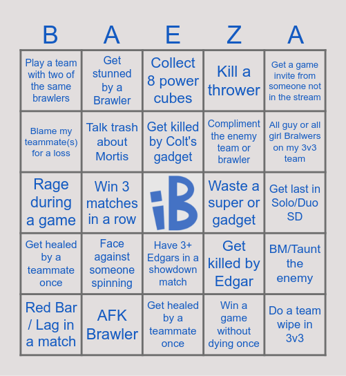 Brawl Stars Bingo Card