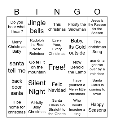 Christmas Bingo Card