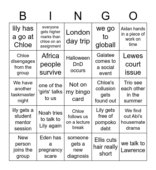 2025 BINGO Card