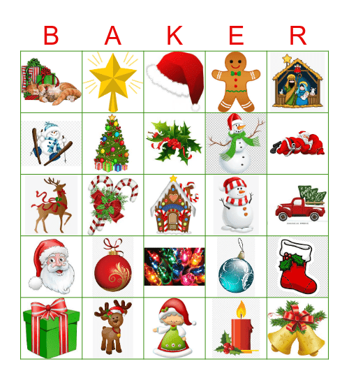 Christmas Bingo Card