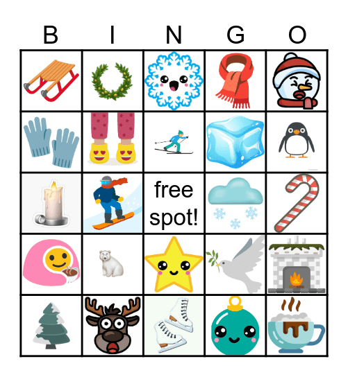 Winter Bingo Card