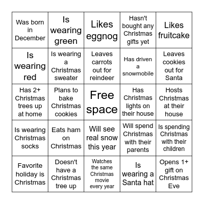 TXdocs Bingo - Christmas Bingo Card