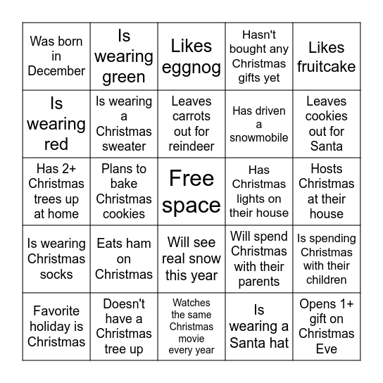 TXdocs Bingo - Christmas Bingo Card