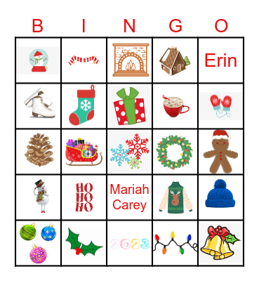 Deck the Halls Bingo Card