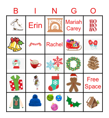 Deck the Halls Bingo Card