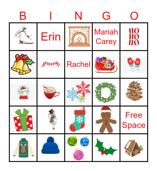 Deck the Halls Bingo Card