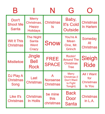 Christmas BINGO Card