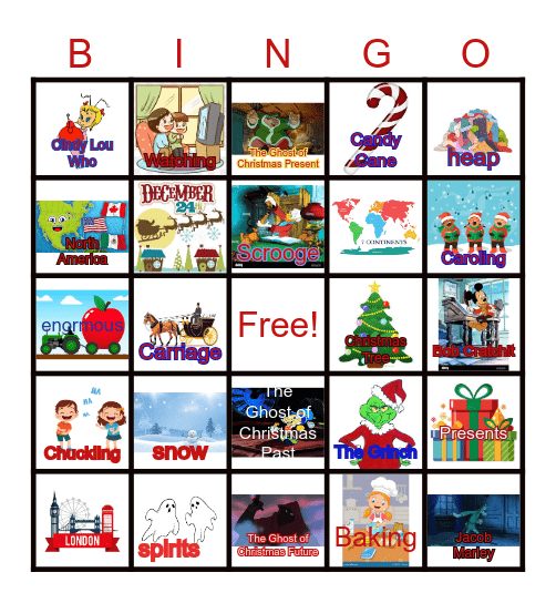 Christmas Review BINGO Card