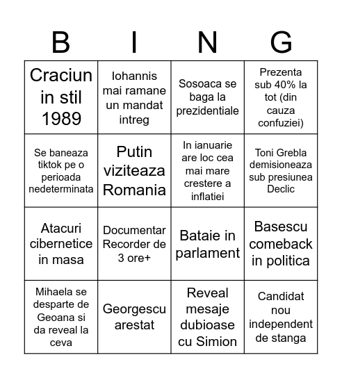 Electorale goes zbrrr Bingo Card