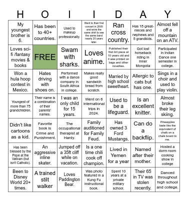 HARDY HIGH HOLIDAY BINGO Card