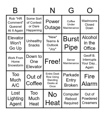 SMP CALGARY BINGO Card