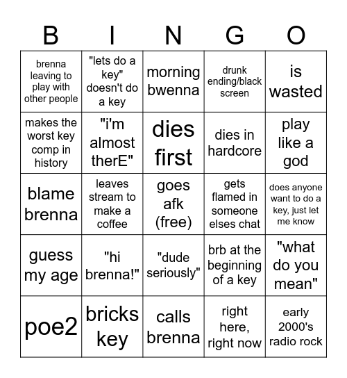 monarch bingo Card