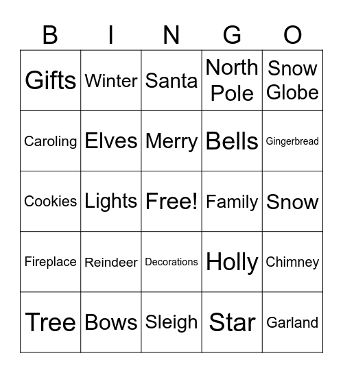 Christmas Bingo Card