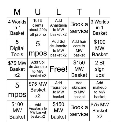 Multiworld Bingo Card