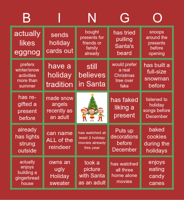 CPSM Holiday Bingo Card