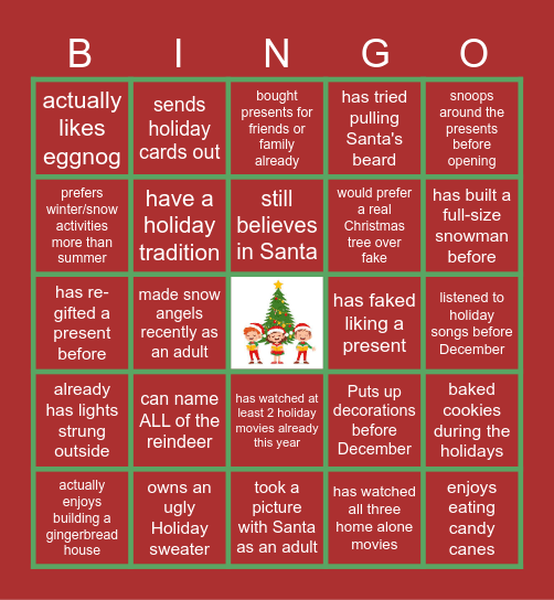 CPSM Holiday Bingo Card