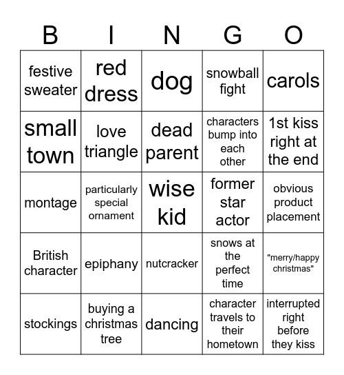 Christmas Bingo Card