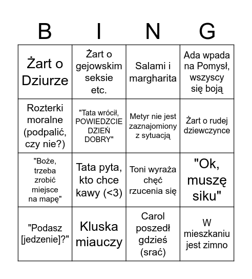 DnD Bingo #2 Bingo Card