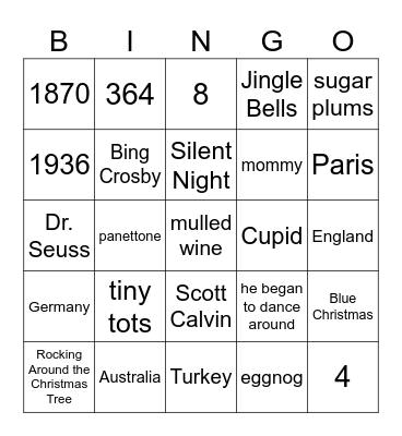 Christmas Chaos Bingo Card