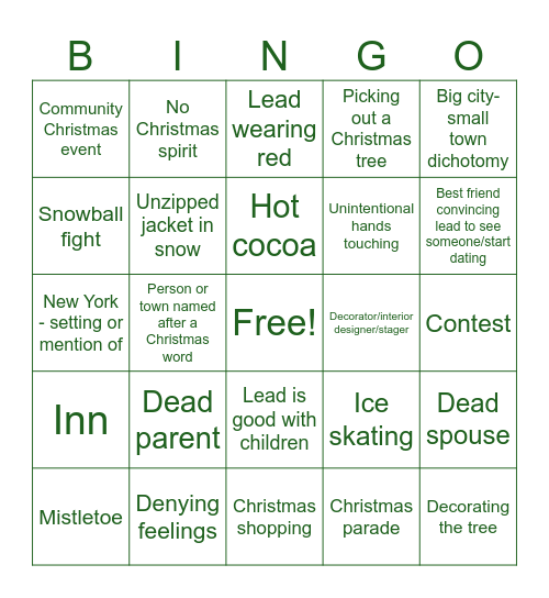 Hallmark Movie 🎄 Bingo Card