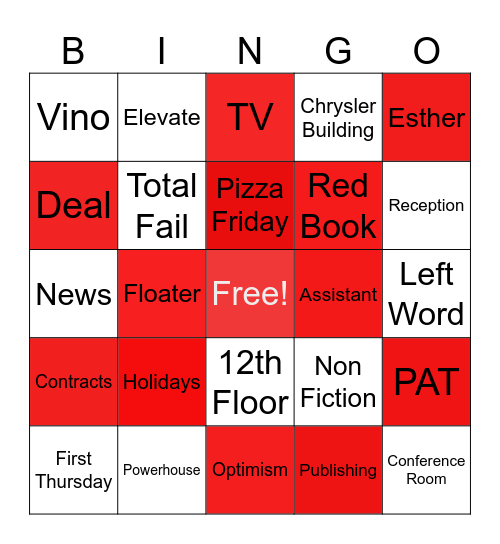 CAA Holiday Bingo Card