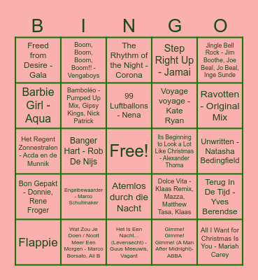 KERST '24 Bingo Card