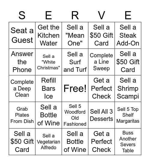 HOULIHAN'S BINGO Card
