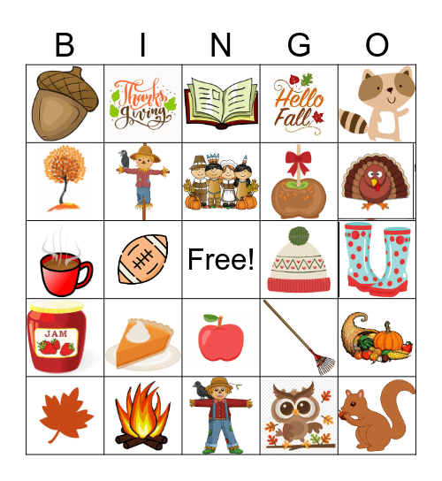 FALL Bingo Card