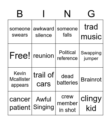 Toy-Show Bingo Card