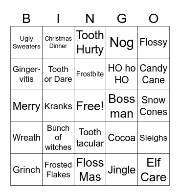 Dr. Yi's Holiday Disco!!! Bingo Card
