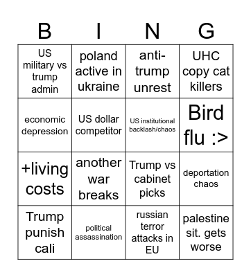 2025-2029 Bingo Card