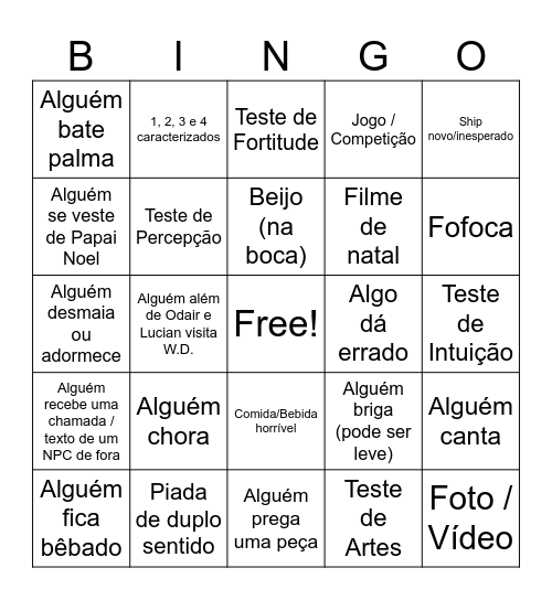 JINGLE BELL JINGLE BELL Bingo Card