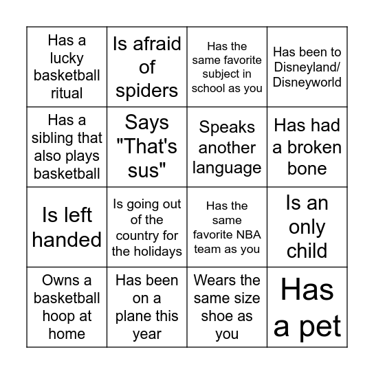 Tri-City Basketball Bingo Card